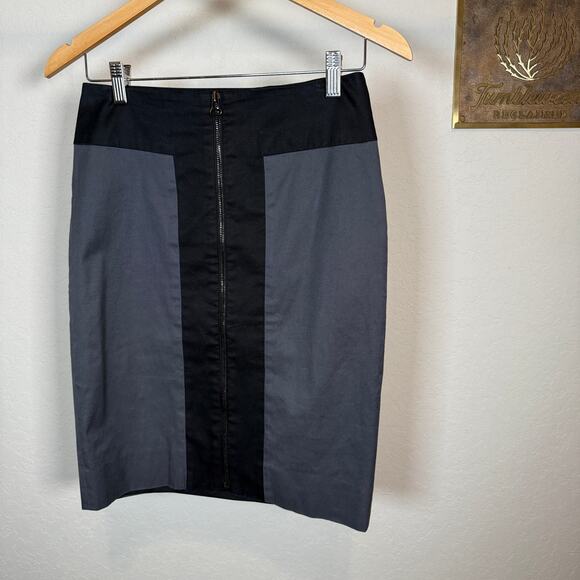 Women's Rag & Bone Black and Gray Color Block Pencil Straight Skirt Size 28 - Picture 3 of 7